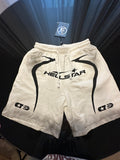 White Hellstar Warm Up Shorts